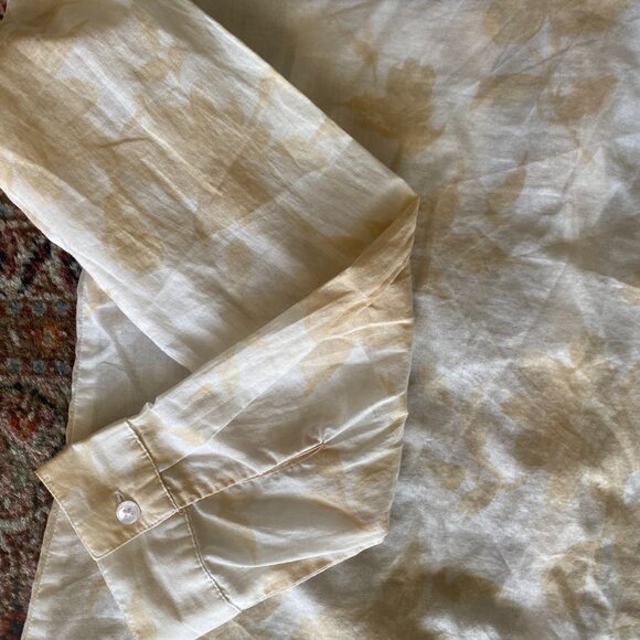 Loft Women's Collared Button-up Blouse 100% cotton - Long Sleeve - Picture 11 of 12